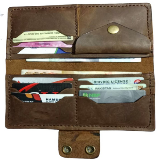 Handmade Leather Long Wallet – Premium & Durable